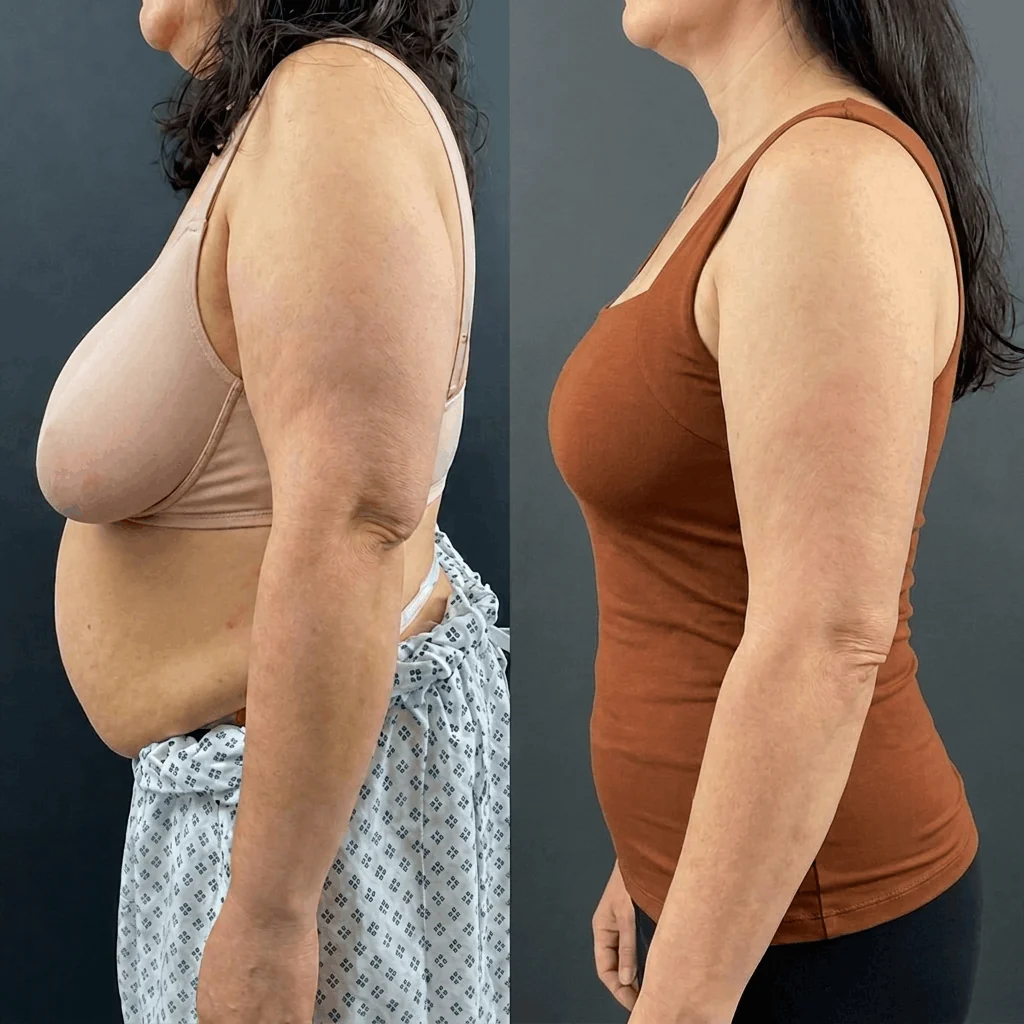 Before and after fit comparison